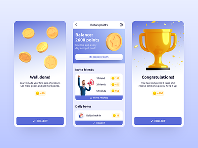 Repito App. Gamification & Bonus Points