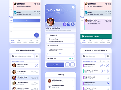 Repito App. Appointment Scheduling & Preview app app design appointment appointment scheduling calendar clean crm crm app gradient inspiration interface mobile ui ux