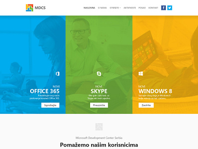 Microsoft Development Center Serbia flat interface metro microsoft serbia ui user web web design