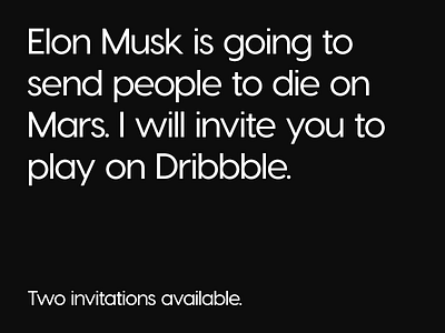 Dribbble invitations available