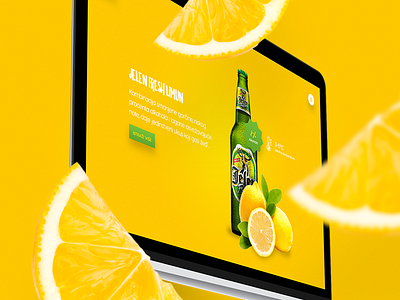Lemon Fresh Beer beer design ios lemon responsive ui ux web web design yellow