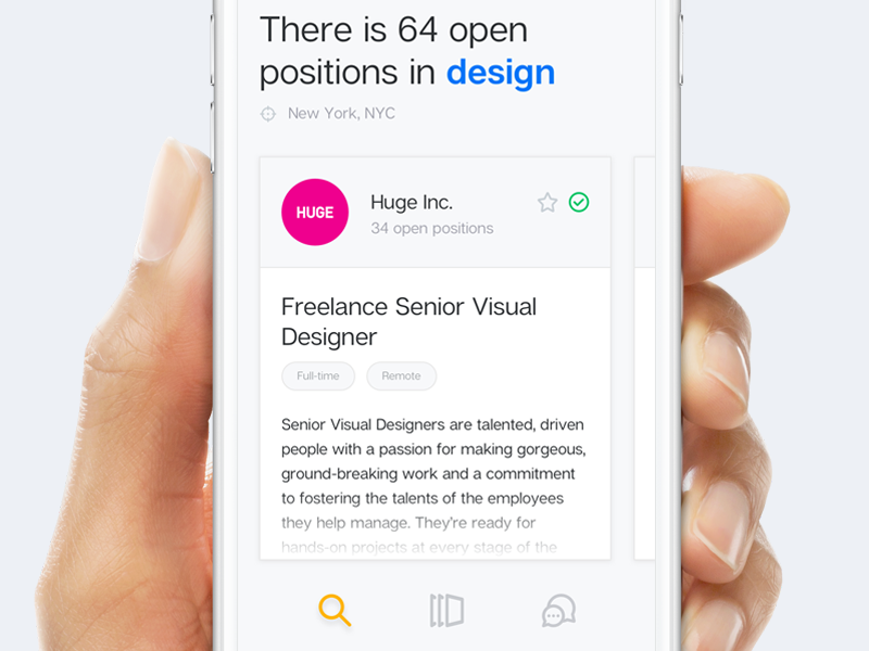 Job spotting iOS app by Marko Jotic on Dribbble