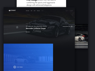 Web design for Prior Design exploration audi automotive bmw branding car landing mercedes prior ui ux web web design