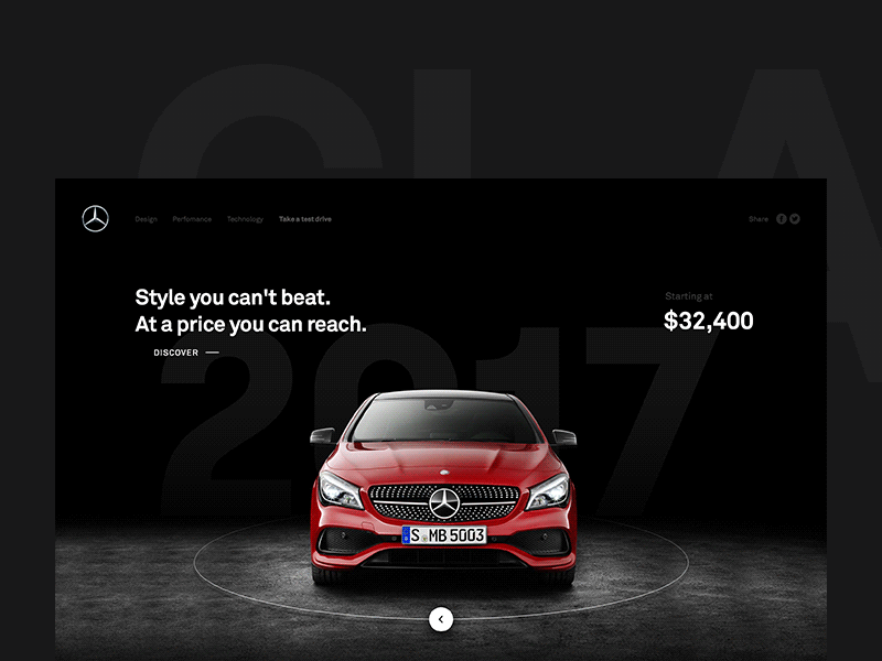 Mercedes Benz CLA 2017 Microsite