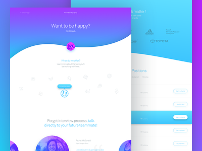Careers page for web design agency careers design dribbble invitation flat freelance gradient invitation jobs ui ux web web design