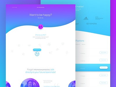 Careers page for web design agency