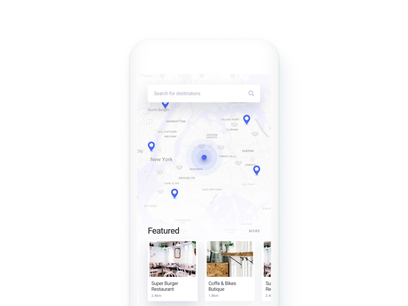 Interactive Travel Planner—UI Weekly Challenges S02 [3/10] animation app design gif guide interacton map travel ui ux