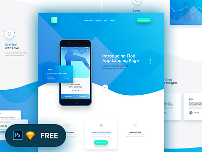 Flok App Landing Page Freebie by Panoply Store
