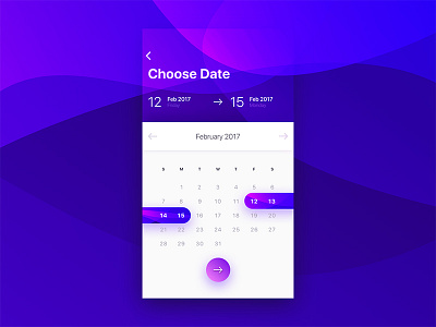 Choose Date iOS App Pattern app booking calendar date design flight freelance ios ui ux