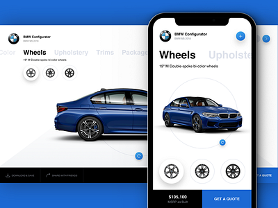 B - BMW Configurator app bmw car configurator ios ui ux web web design