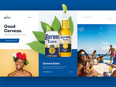 C - Corona beer corona design landing page layout ui ux web web design