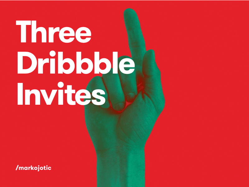 Three Dribbble Invites draft dribbble free gif giveaway invitation invite portfolio