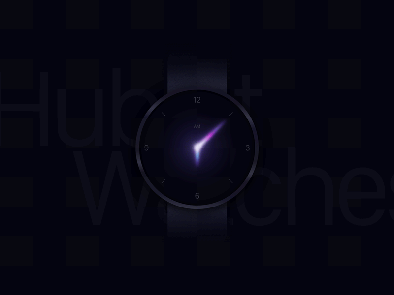 H - Hublot Swiss Digital Watch Concept animation digital futuristic gif hublot smart swiss technology ui ux watch