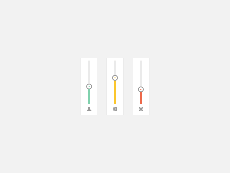 Simple Sliders [animation] animation app application clean color colors design flat gif icon icons minimal minimalism sliders ui ui design user interface ux web web app