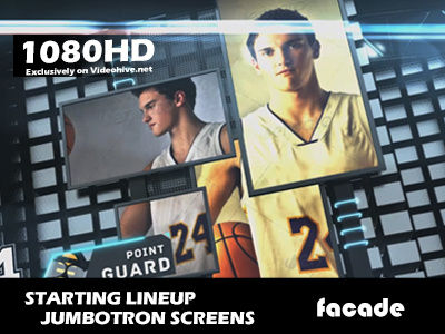 Starting Lineup Jumbotron after effects basketball hockey jumbotron motion graphics placeholder starting lineup template videohive