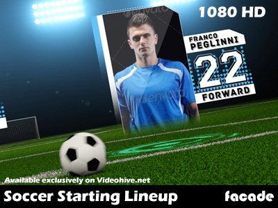 Soccer Starting Lineup after effects football futbol motion graphics pitch soccer starting lineup team template videohive