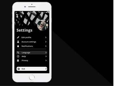 Settings - Daily UI Challenge #007 app dailyui dailyui007 settings ui ui uxdesign wireframe