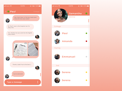 Direct Messaging - Daily UI Challenge #013 app chat app dailyui direct message direct messaging messages ui uxdesign