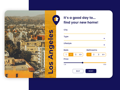 Search - Daily UI Challenge #022 advanced search los angeles real estate search ui ux webdesign website design