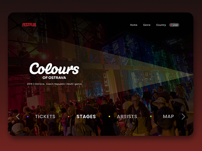 TV App - Daily UI Challenge #025 colours czechia czechrepublic dailyui festival app festivals netflix ostrava smart tv ui ui ux uxdesign