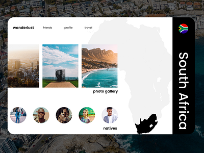 Map - Daily UI Challenge #029 design southafrica travel ui ux wanderlust web webdesign