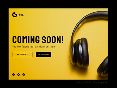 Coming Soon  - Daily UI #048