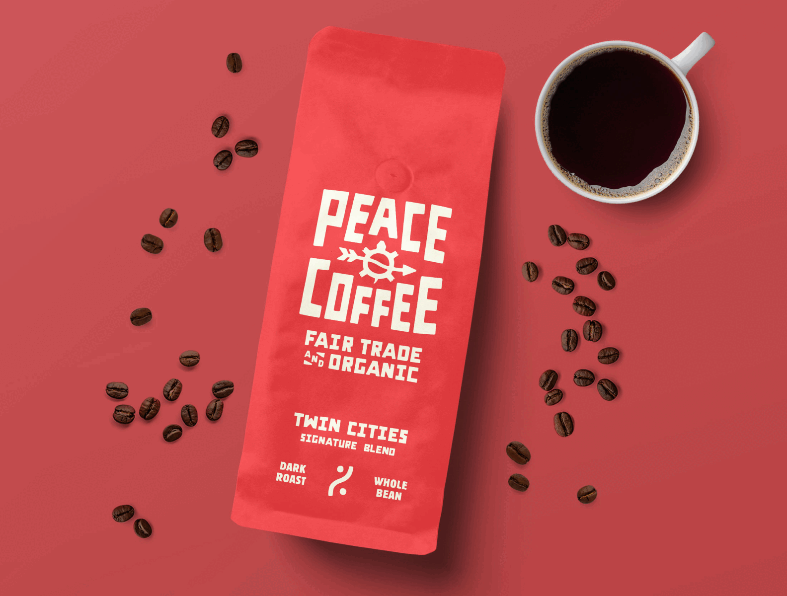 Peace Coffee Branding and Packaging branding graphic design logo packaging