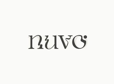 Nuvó Logo / Type Exploration branding curves design experimentation font graphic design logo nature organic type