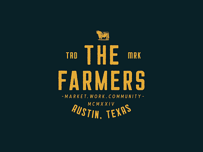 The Farmers badges display lettering logo logotype simple