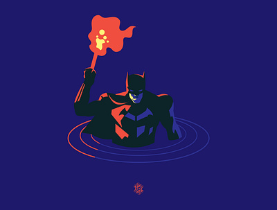 The Batman- Torch Scene animation batman branding cartoon cartoon character character design flat illustration robertpattinson thebatman