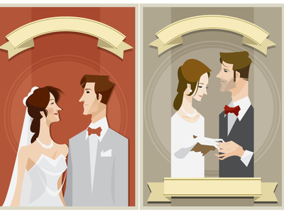 Flat Wedding Illustration animation branding cartoon cartoon character character color design flat flat design illustration mascot mascot character mascot design minimal ui ux vector