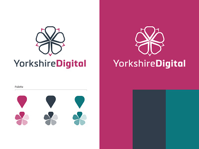 Yorkshire Digital Colour Palette brand branding colour palette guidelines logo yorkshire digital