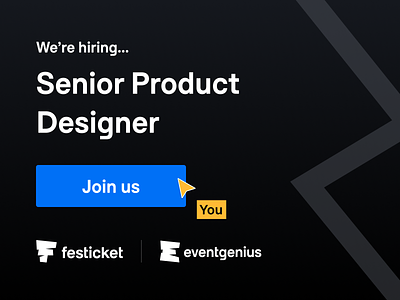 We're hiring! events festicket jobs product designer tech ui