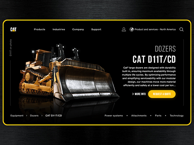 Caterpillar (Main page redesign concept) branding design minimal ui ux web website