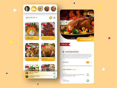 Online Food Order app food app food delivery ui ux vector