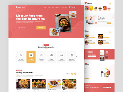 Online Food Delivery website e commerce website food app online delivery online food delivery online restaurants ui ux website design