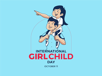 International Day of the Girl Child banner design design girl child girl child day girl child day poster illustration international day of girl child social media post vector