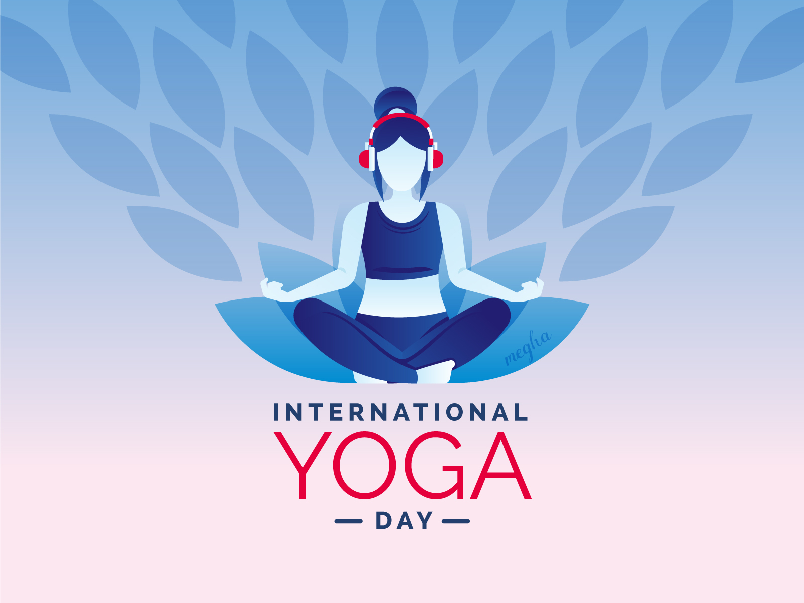 International Yoga Day by Megha Maitra on Dribbble