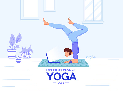 International yoga day - Vector, post, poster, banner, June 21st celebrates  international yoga day - Vector