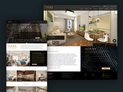 Nara Residences Website condo uiux ux webdesign website builder website design