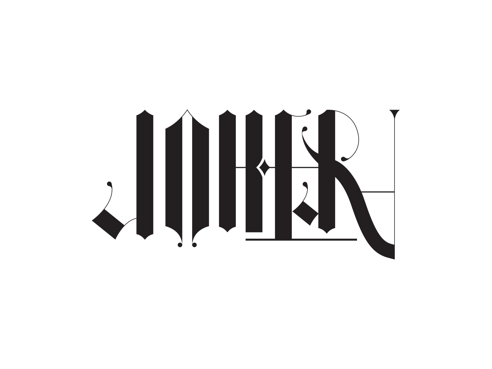Joker / Arthur ambigram ambigram arthur branding design joker logo monogram typography