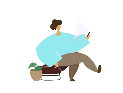 Character character flat design illustration people sitting