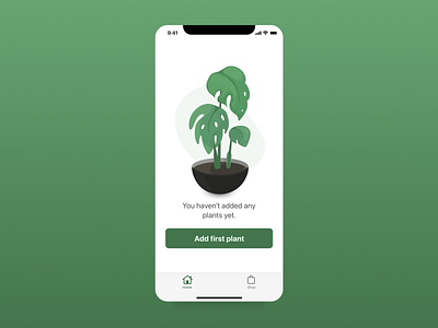 Empty state for a plant app