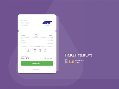 Ticket Design for web adobexd component graphic hogondesign responsive ticket ticket app ui uiux ux uxdesign webdesign website xd design