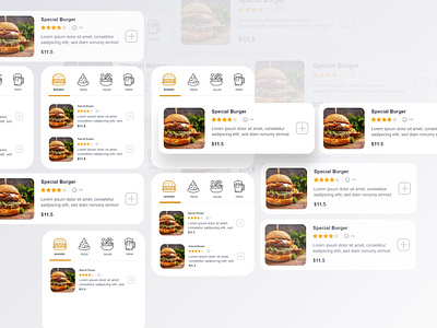Food app components app application design designer food graphic design sketch ui ux xd