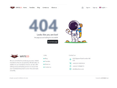 404 page 404 error page errro minimal not found space ui ux web design website