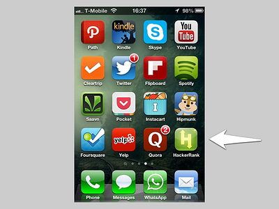 HackerRank Apple Touch Icon On iPhone apple hackerrank ios