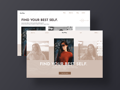 Personal stylist service web page concept