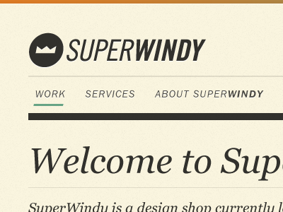SuperWindy identity logo redesign typography ui website