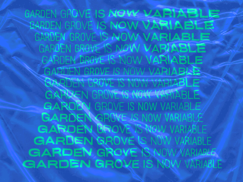 Variable Garden Grove typeface variable variable font